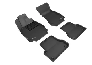 3D MAXpider Kagu 1st & 2nd Row Floormats For 12-18 Audi A7 / RS7 / S7 - Black